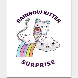 rainbow kitten 5 Posters and Art